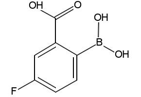 2-Borono-5-fluorobenzoicacid structure, CAS 874290-63-8