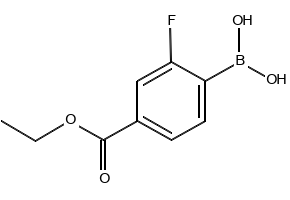 2-Fluoro-4-ethoxycarbonylphenylboronicacid structure, CAS 874459-62-8