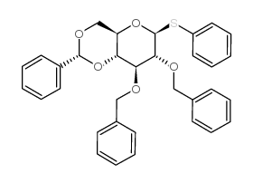 B-D-Glucopyranoside,phenyl2,3-bis-O-(phenylmethyl)-4,6-O-[(R)-phenylmethylene]-1-thio- structure, CAS 87470-70-0