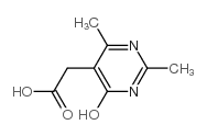 (4-Hydroxy-2,6-diMethylpyrimidin-5-yl)aceticacid structure, CAS 5536-40-3
