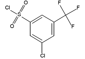 3-Chloro-5-(trifluoromethyl)benzenesulphonylchloride structure, CAS 875167-01-4
