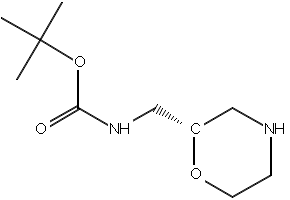 (S)-2-N-Boc-aminomethylmorpholine structure, CAS 875551-59-0