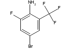 2-Amino-5-bromo-3-fluorobenzotrifluoride structure, CAS 875664-46-3