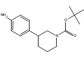 Tert-butyl3-(4-aminophenyl)piperidine-1-carboxylate structure, CAS 875798-79-1