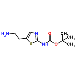 Tert-Butyl5-(2-aminoEthyl)thiazol-2-ylcarbamate structure, CAS 875798-81-5