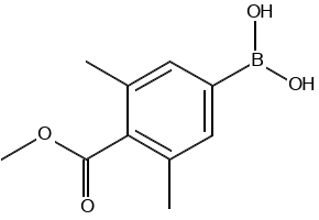 4-Methoxycarbonyl-3,5-diMethylphenylboronicacid structure, CAS 876189-19-4