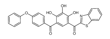 [5-(Benzothiazole-2-carbonyl)-2,3,4-trihydroxy-phenyl]-(4-phenoxy-phenyl)-methanone structure, CAS 877878-47-2