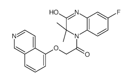 7-Fluoro-3,4-dihydro-4-[(5-isoquinolinyloxy)acetyl]-3,3-diMethyl-2(1H)-quinoxalinone structure, CAS 878292-18-3