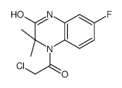 4-(Chloroacetyl)-7-fluoro-3,4-dihydro-3,3-diMethyl-2(1H)-quinoxalinone structure, CAS 878292-19-4