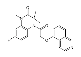 7-Fluoro-3,4-dihydro-4-[(5-isoquinolinyloxy)acetyl]-1,3,3-triMethyl-2(1H)-quinoxalinone structure, CAS 878292-27-4