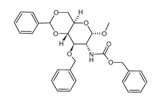 Methyl2-deoxy-2-[[(phenylmethoxy)carbonyl]amino]-3-O-(phenylmethyl)-4,6-O-(phenylmethylene)-α-D-glucopyranoside structure, CAS 87907-34-4