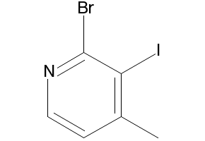 2-Bromo-3-iodo-4-picoline structure, CAS 884494-42-2