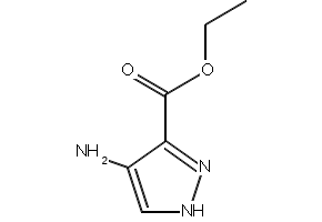 Ethyl4-amino-1H-pyrazole-5-carboxylate structure, CAS 55904-61-5