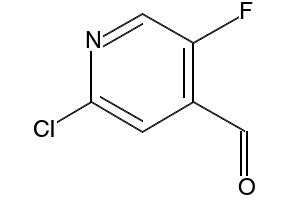 2-Chloro-5-fluoroisonicotinaldehyde structure, CAS 884494-54-6
