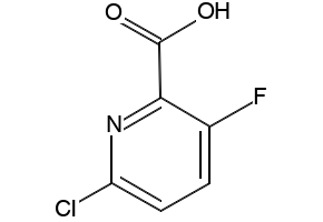 6-Chloro-3-fluoropicolinicacid structure, CAS 884494-76-2