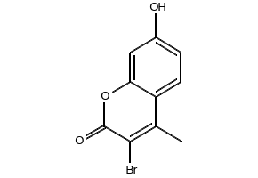 3-Bromo-7-hydroxy-4-methylchromen-2-one structure, CAS 55977-10-1