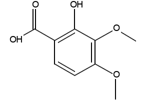 2-Hydroxy-3,4-dimethoxy-benzoicacid structure, CAS 5653-46-3