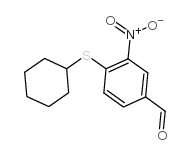 4-(Cyclohexylthio)-3-nitrobenzaldehyde structure, CAS 270262-95-8