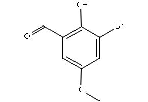 3-Bromo-2-hydroxy-5-methoxybenzaldehyde structure, CAS 50343-02-7