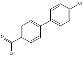 4-Chlorobiphenyl-4-carboxyl-4-carboxylicacid structure, CAS 5748-41-4