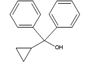 Cycloprpopyldiphenylcarbinol structure, CAS 5785-66-0