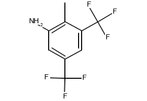 2-Methyl-3,5-di(trifluoromethyl)aniline structure, CAS 243128-44-1
