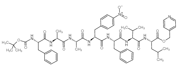 Boc-Phe-Ala-P-Nitro-Phe-Phe-Val-Leu-4-Hydroxy-methylpyridineester structure, CAS 86063-97-0