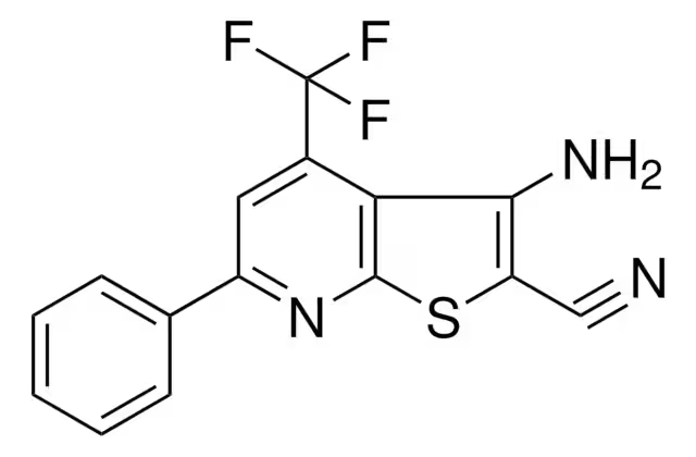 3-Amino-6-phenyl-4-(trifluoromethyl)thieno[2,3-b]pyridine-2-carboxylicacid structure, CAS 104960-56-7
