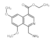 Ethyl1-(aminomethyl)-6,8-dimethoxyisoquinoline-4-carboxylate structure, CAS 784127-15-7