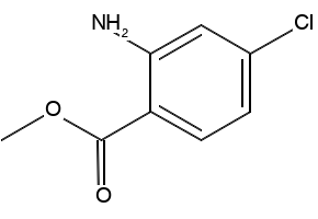 Methyl2-amino-4-chlorobenzoate structure, CAS 5900-58-3