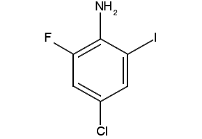 4-Chloro-2-fluoro-6-iodoaniline structure, CAS 216393-67-8