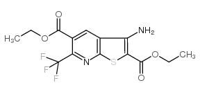 Diethyl3-amino-6-(trifluoromethyl)thieno[2,3-b]pyridine-2,5-dicarboxylate structure, CAS 175277-75-5