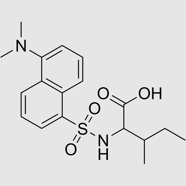 5-Dimethylaminonaphthalene-1-sulfonyl-L-isoleucine structure, CAS 1100-21-6
