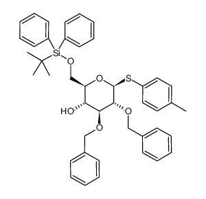 B-D-Glucopyranoside,4-Methylphenyl6-O-[(1,1-dimethylEthyl)diphenylsilyl]-2,3-bis-O-(phenylmethyl)-1-thio- structure, CAS 596087-20-6