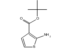 Tert-butyl2-aminothiophene-3-carboxylate structure, CAS 59739-05-8