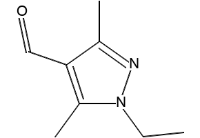 1-Ethyl-3,5-dimethyl-1H-pyrazole-4-carbaldehyde structure, CAS 701911-46-8