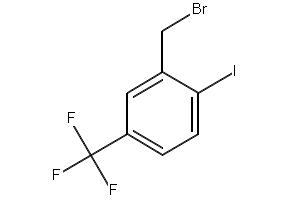 2-Iodo-5-(trifluoromethyl)benzylbromide structure, CAS 702641-06-3