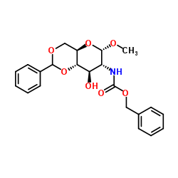 Methyl-2-deoxy-2-[[(phenylmethoxy)carbonyl]amino]-4,6-O-(phenylmethylene)-alpha-D-glucopyranoside structure, CAS 60076-41-7
