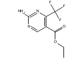 Ethyl2-amino-4-(trifluoromethyl)-5-pyrimidinecarboxylate structure, CAS 149771-09-5