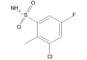 3-Chloro-5-fluoro-2-methylbenzenesulfonamide structure, CAS 306937-31-5