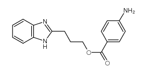 4-Amino-benzoicacid3-(1H-benzoimidazol-2-yl)-propylester structure, CAS 328117-25-5