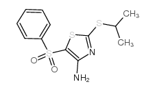 4-Amino-2-isopropylthio-5-(phenylsulfonyl)thiazole structure, CAS 117420-81-2