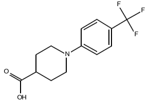 1-(4-Trifluoromethylphenyl)piperidine-4-carboxylicacid structure, CAS 607354-69-8