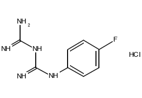 1-(4-Fluorophenyl)biguanidehydrochloride structure, CAS 16018-83-0