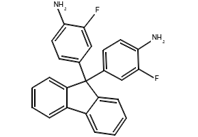 9,9-Bis(4-Amino-3-fluorophenyl)fluorene structure, CAS 127926-65-2