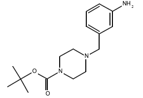 tert-Butyl4-(3-aminobenzyl)piperazine-1-carboxylate structure, CAS 361345-40-6