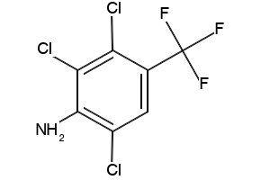 2,3,6-Trichloro-4-(trifluoromethyl)aniline structure, CAS 86399-04-4