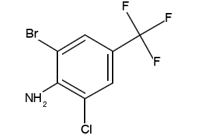 2-Chloro-4-nitro-6-(trifluoromethyl)aniline structure, CAS 400-67-9