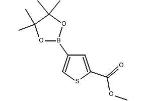 Methyl4-(4,4,5,5-tetramethyl-1,3,2-dioxaborolan-2-yl)thiophene-2-carboxylate structure, CAS 709648-80-6
