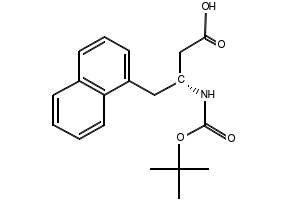 Boc-(R)-3-Amino-4-(1-naphenyl)butanoicacid structure, CAS 190190-49-9